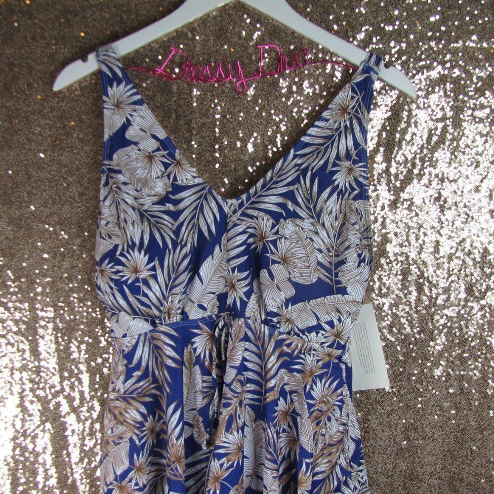 NWT BloomChic tropical blue swim top 12/L - Picture 5 of 13